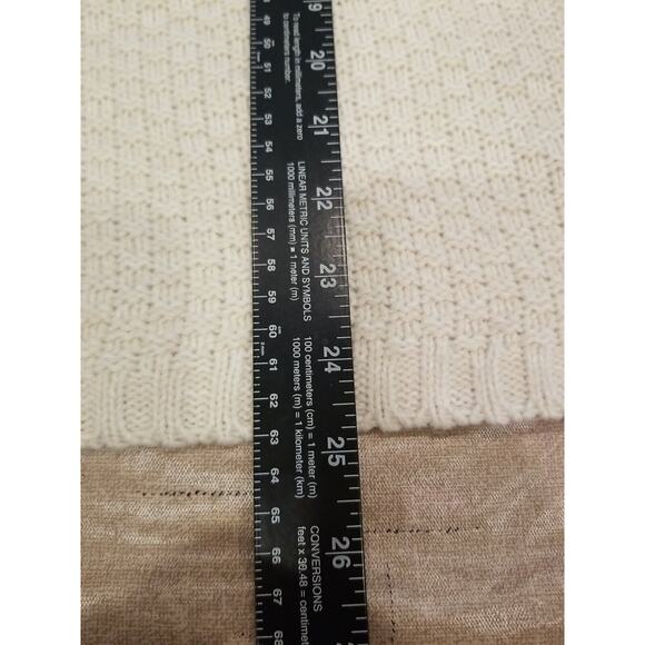 Ana Women's Ivory Textured Knit Pullover Sweater Size Large Neutral - Picture 6 of 7